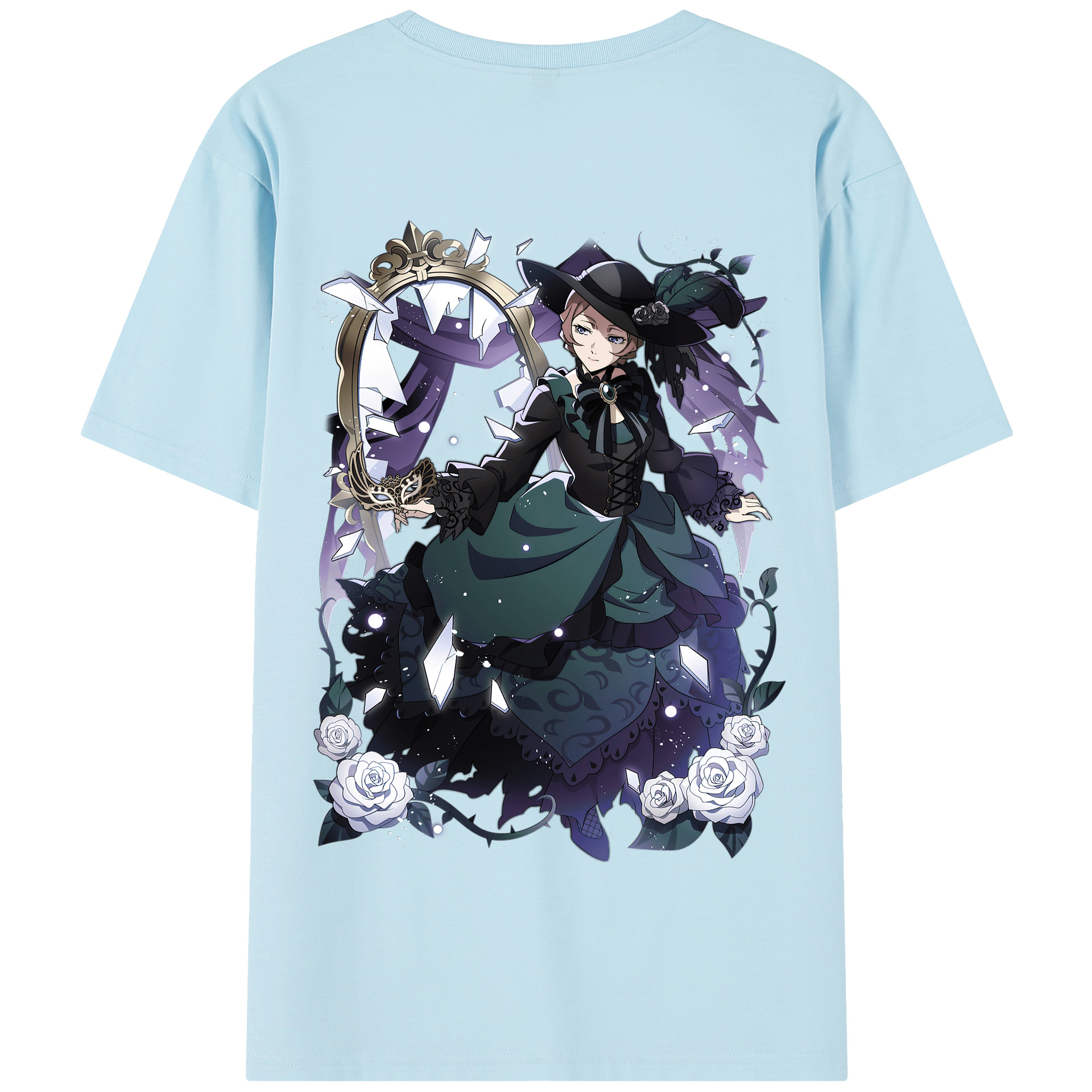 （画像用） 文豪ストレイドッグス Bungo Stray Dogs 綿100％半袖Tシャツ（背面プリント）